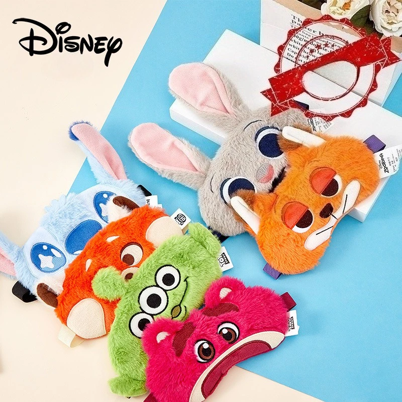 Disney Judy Fox Eye Mask Lunch Sleeping Blackout Cartoon Cute Girl Plush Eye Mask