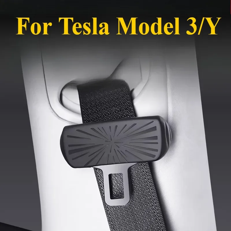 For Tesla Model 3/Y/3+/Y Juniper Seat Belt Protector Silicone Anti-crash Anti-squeak Car Modification Accessories