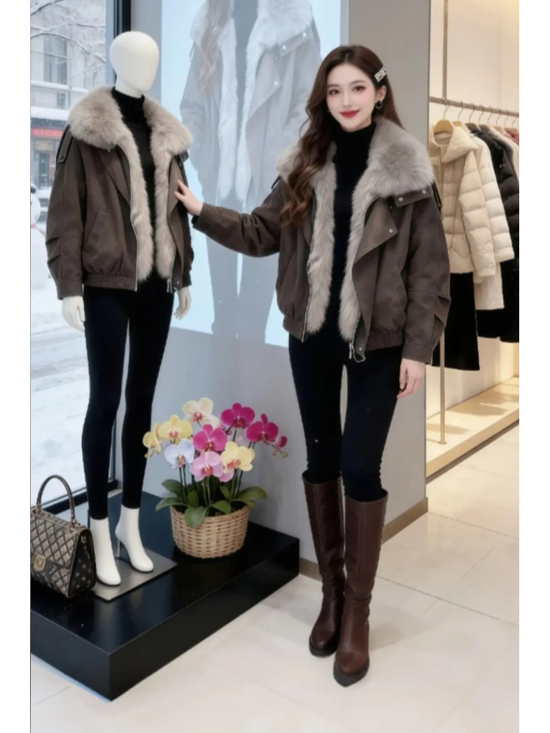 

Уникальная теплая хлопковая куртка в стиле ретро, женская зимняя модная свободная верхняя одежда, корейская одежда на молнии для поездок на работу