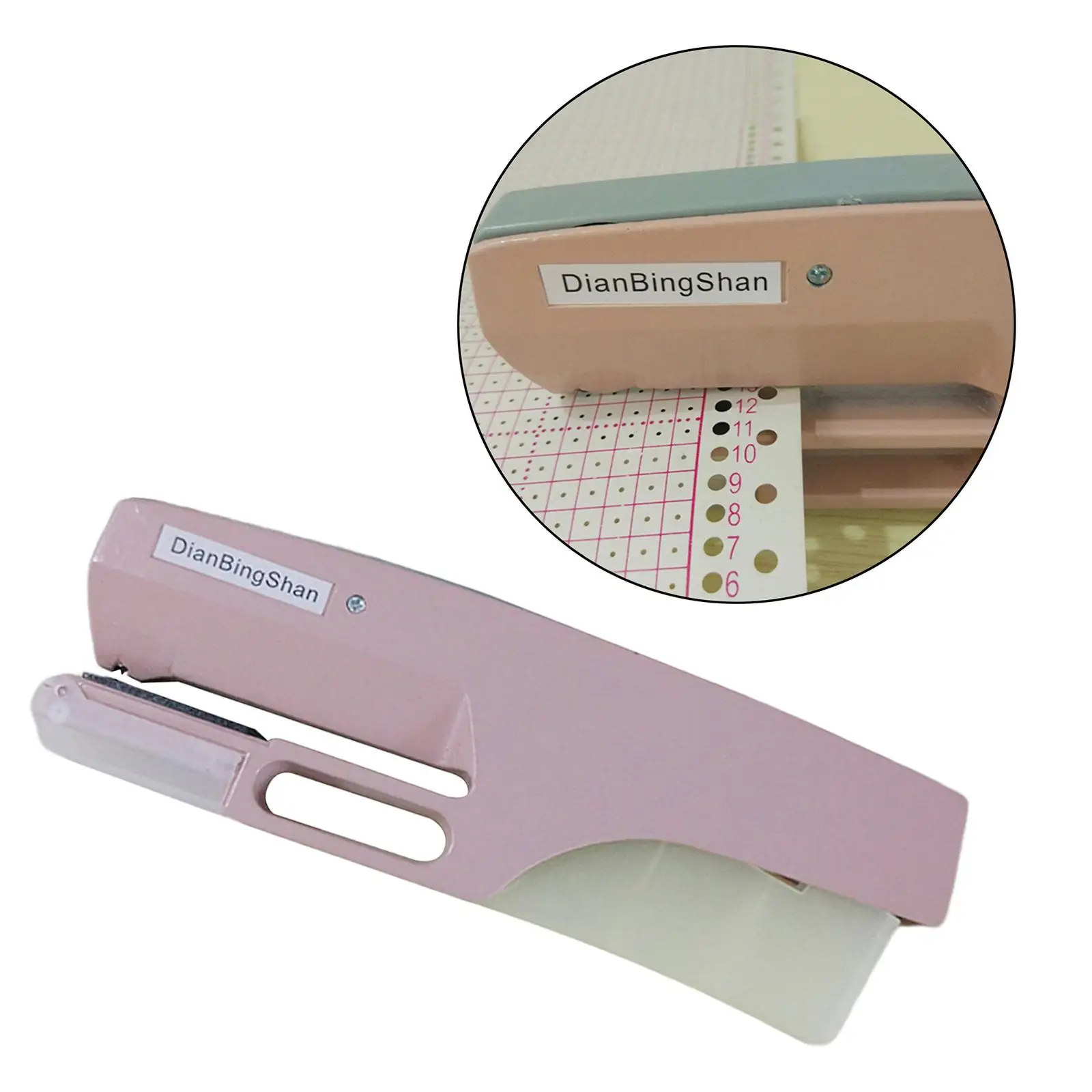 Imagem -02 - Handheld Knitting Machine Metal Único Furo Paper Punch Cartões Tags Roupa Ticket Punch Casa Suprimentos