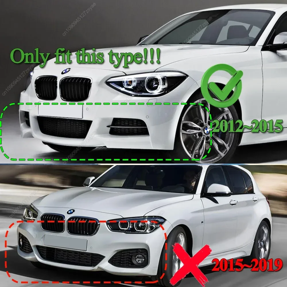 Car Front Bumper Lip Spoiler Splitter Diffuser Bodykits Tuning For BMW F20 F21 120d 120i M135i M-Sport 2012-2015 Pre-facelift