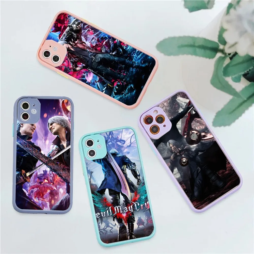 Game C-Cry M-May D-Devil Phone Case for iPhone 14 11 12 13 Mini Pro Max 8 7 Plus X XR XS MAX Translucent Matte Cover