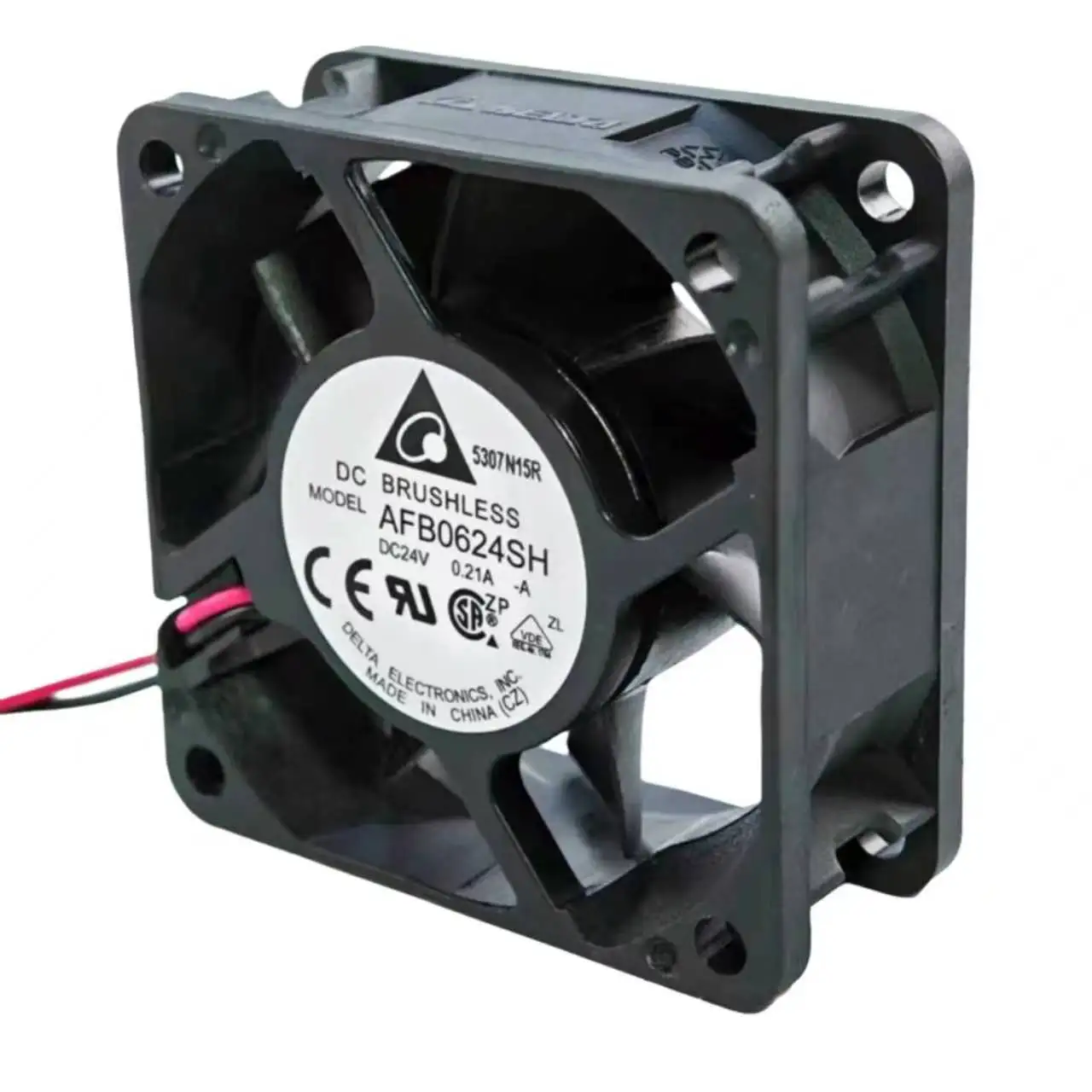 VFD Inverter Cooling Fan Delta AFB0624SH 60mm 24V 0.21A 5000RPM 2-Wire High Airflow Fan for Industrial Equipment Servo Drive