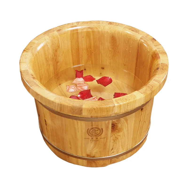 

XK Foot Bath Wooden Bucket Heightening Foot Bath Tub Feet-Washing Basin Wooden Basin Feet Bathing Tub Wooden