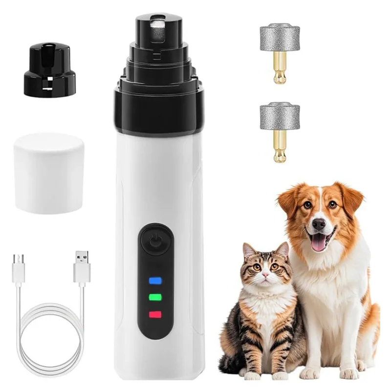 【Moust-Haves】 Перезаряжаемая USB-шлифовальная машинка для ногтей для домашних животных, шлифовальная машинка для стрижки ногтей для собак, кошек и собак