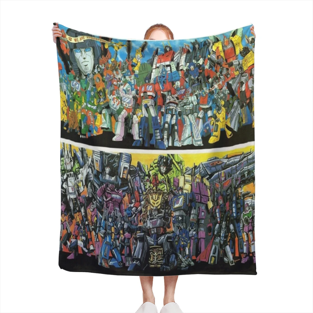 

Cybertrons vs. Destrons Transformers Medium Blanket Comforter Flannel Soft throw Blankets Warm Home and Decoration