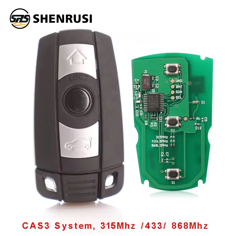 

Лот SHENRUSI Дистанционный ключ для BMW CAS3 System 315 МГц/868 МГц FSK для X5 X6 Z4 1/3/5/7 Series Автомобильный смарт-ключ управления