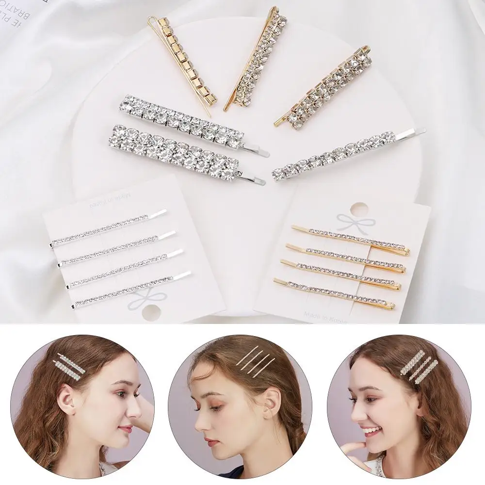 Fashion Accessories Bingbing Diamondl Hairgrip Rhinestones Hairpins Shining Crystal Barrettes Hair Clips Set