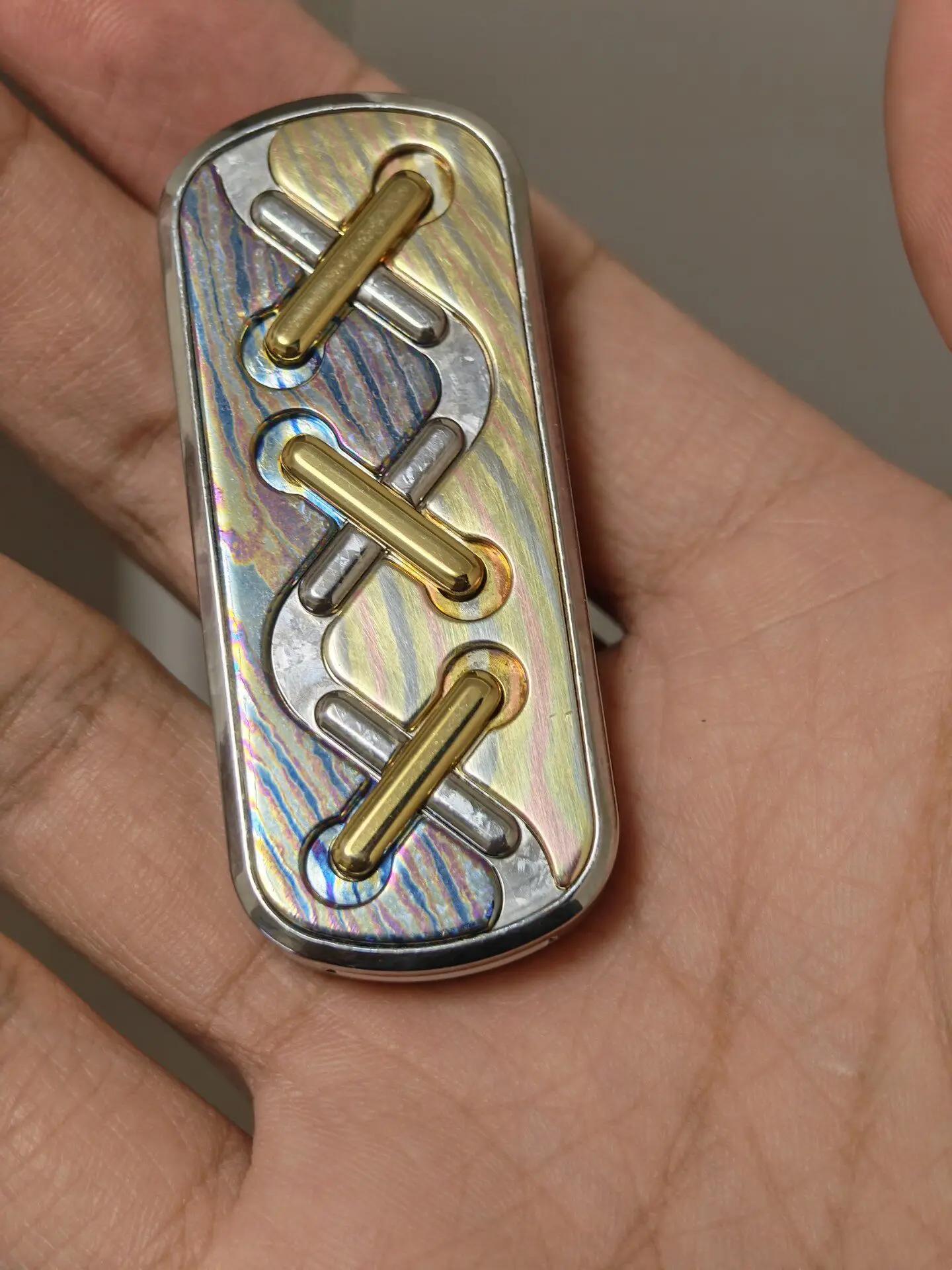 Used EDC Yedc Extreme Push Brand Titanium Horse Bronze Horse Splicing EDC Decompression Toy