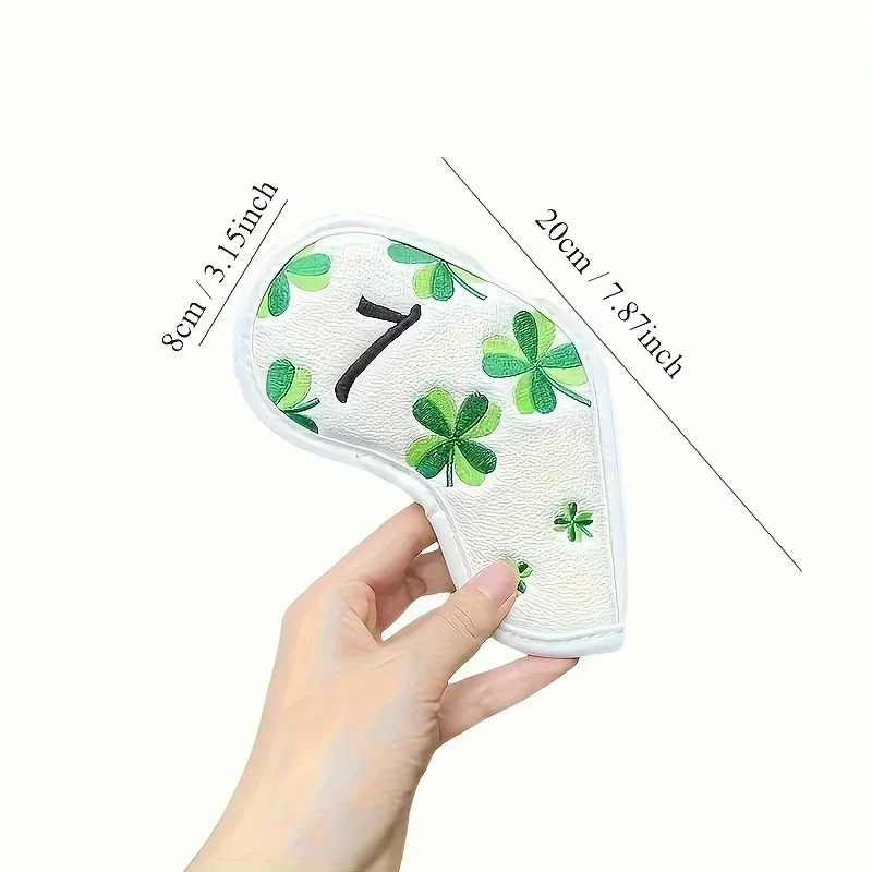 10pcs Lucky Clover Golf Iron Head Covers