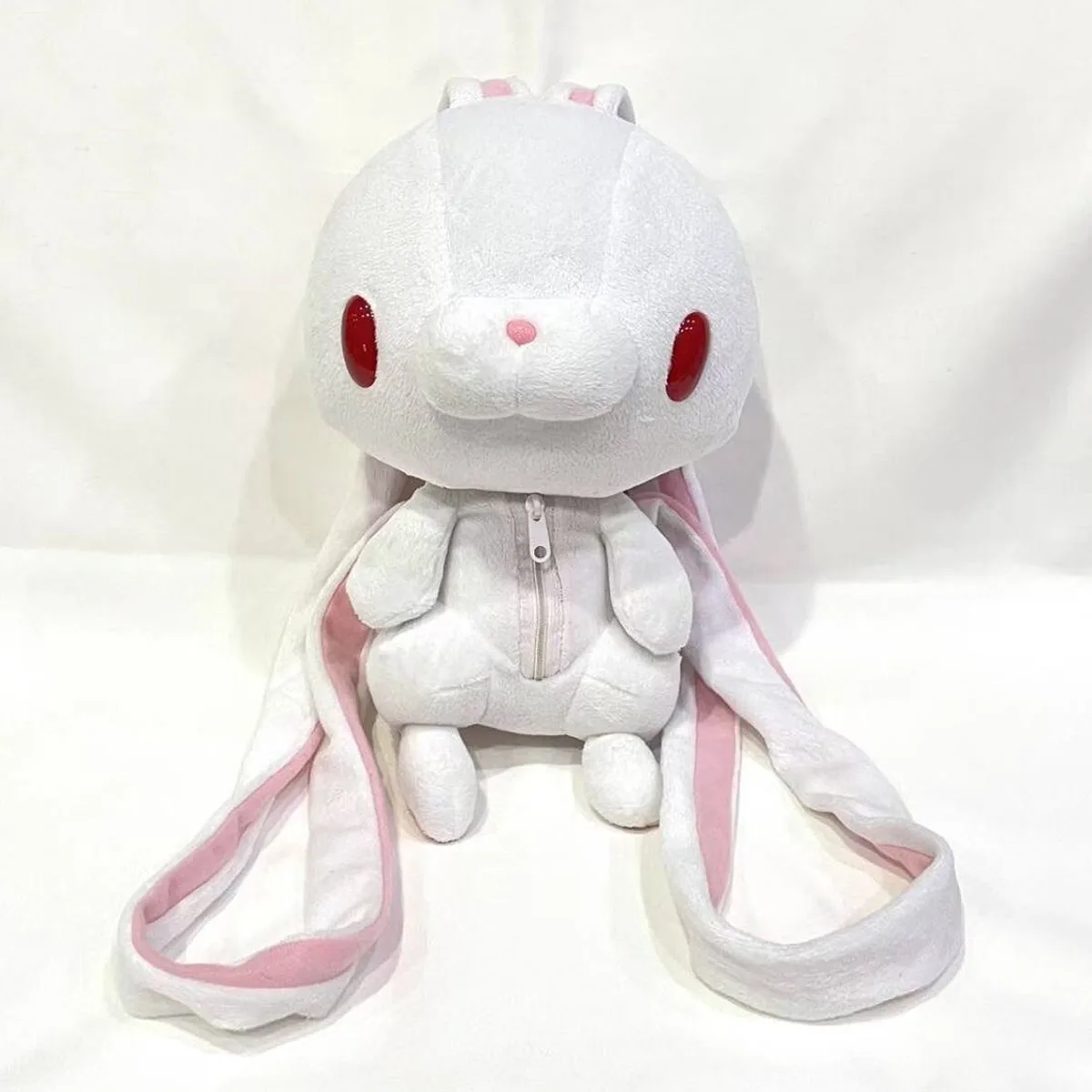 Uroczy uniwersalny plecak pluszowy Królik Hanyo Usagi, biało-różowy, anime, torba na ramię, plecak dla kobiet, dziewcząt i dzieci.