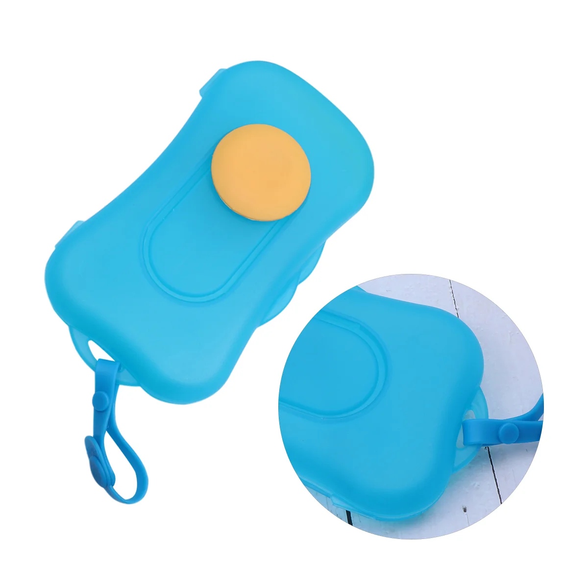 Dispenser di salviette delicato e conveniente portatile all'aperto scatola di salviette per neonati custodia per la conservazione uso blu