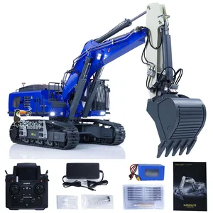 Upgraded Kabolite K970 100S Pro 1/14 Hydraulic RC Excavator RTR Metal Digger Construction Vehicles Model Smoking Unit TH23387