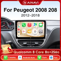 Ainavi Car Radio For Peugeot 208 2008 2012 2013 2014 2015 2016 2017 2018 Wireless Carplay Android Auto Car Multimedia 2 Din