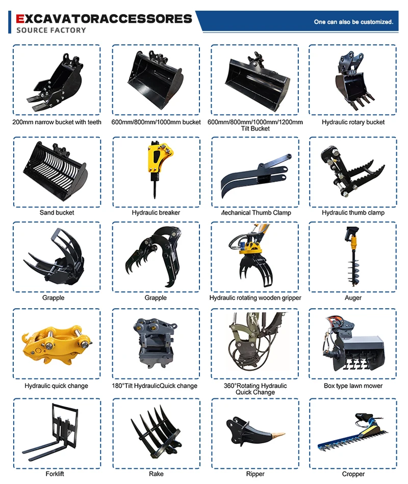 Maßgeschneiderter 1,8-Tonnen-Minibagger mit Wahlweise eines Hydraulikhammers und weiterer Anbaugeräte – Detail 5