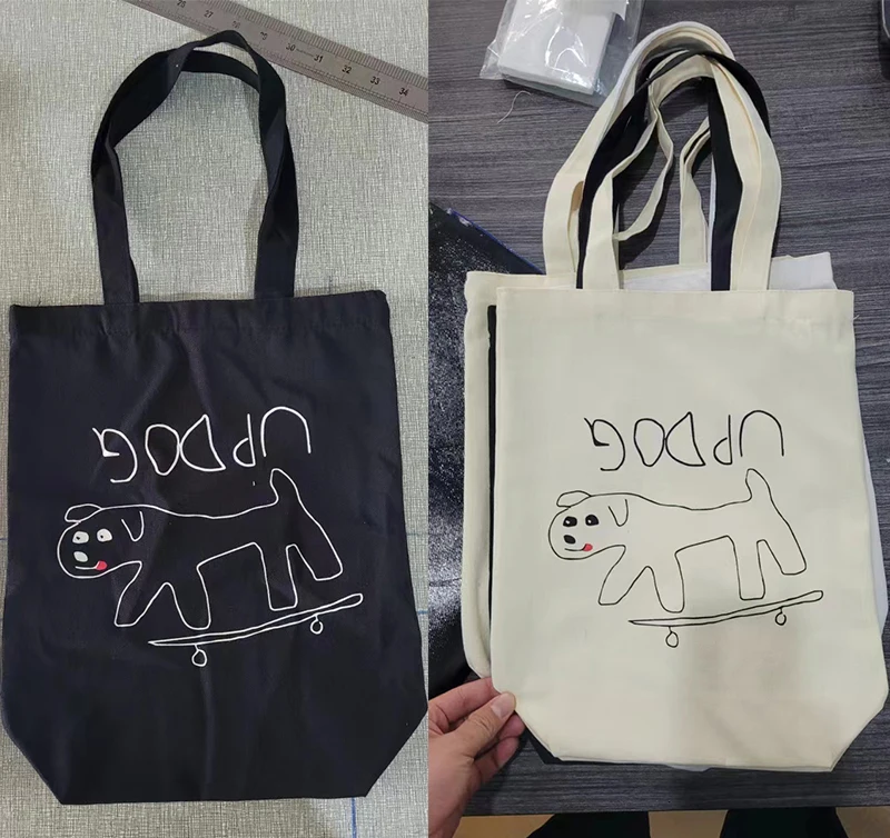 

100pcs/lot DESIGN BAG Personal Customize Tote Logo Bag Women Shopping Bags Cotton Eco Grocery Shopper Bags