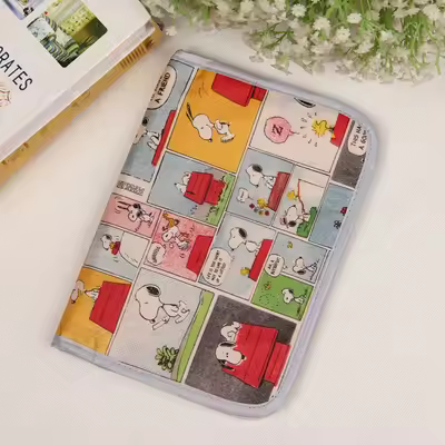 Snoopy's new cartoon ID bag medical insurance card holder passport bag grid storage clutch bag coin purse