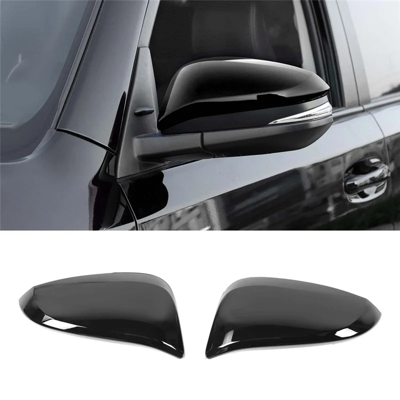 BB-Car الخارجي مرآة الرؤية الخلفية غطاء الكسوة + غطاء مقبض الباب الكسوة لتويوتا 4 عداء 2017-2023 استبدال أجزاء أسود