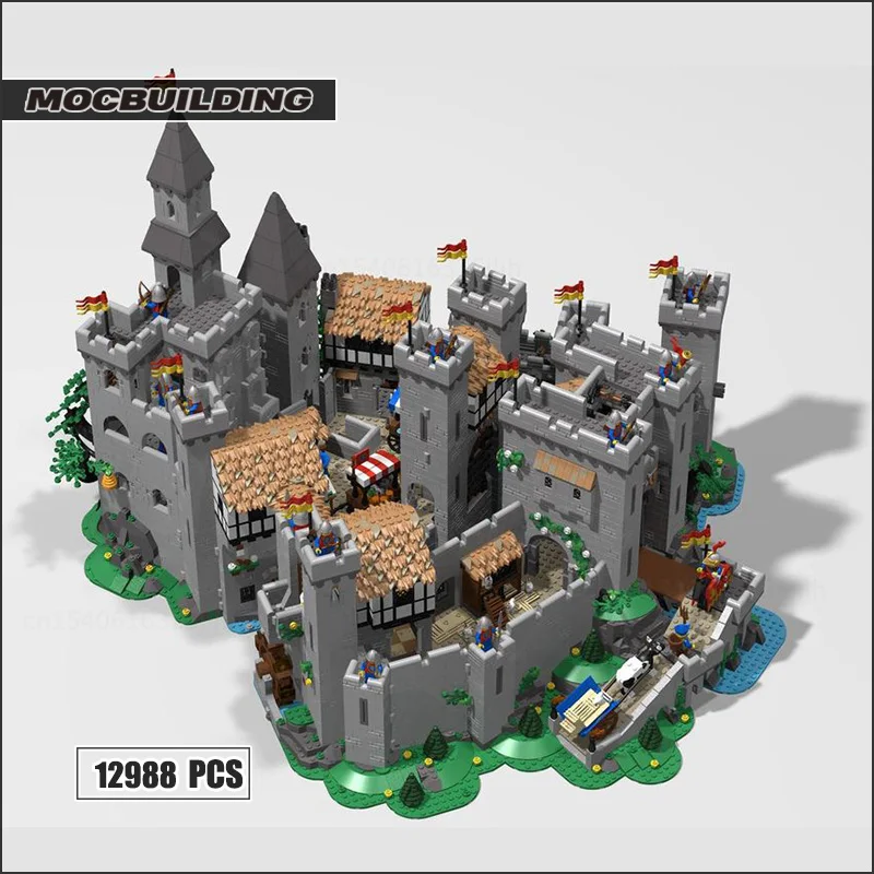 UCS Extended Lion MOC Castle Medieval Architecture Building Blocks DIY Assembly Technology Bricks Collection Toys Xmas Gifts