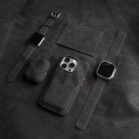 Чехол из алькантары для iPhone 14-17 Pro Max, защитный магнитный замшевый — изображение продукта