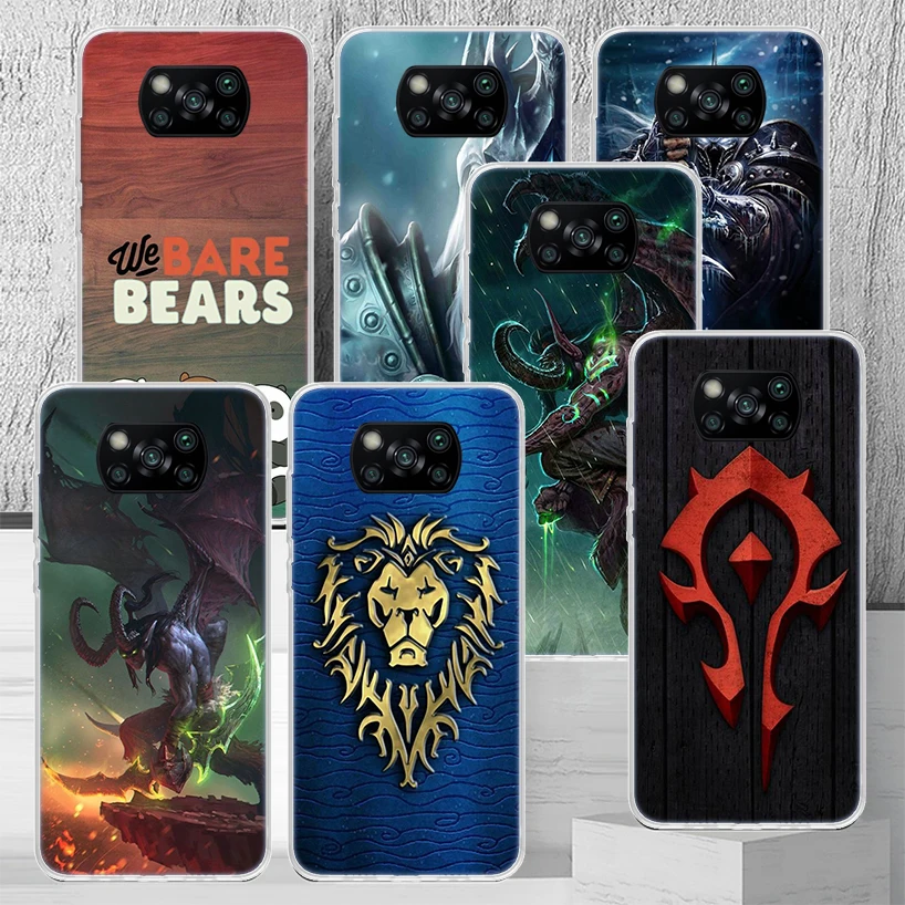 W-World Of W-Warcraft W-Wow Phone Case Cover For Xiaomi Poco X3 Nfc X4 GT X5 Pro M5S M3 M4 M2 F3 F2 F1 Note 10 A3 A2 Lite Soft C