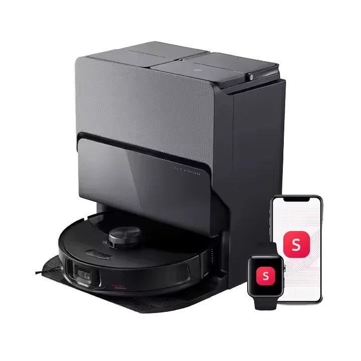 Commercial Robot Vacuum Cleaner with Power Sonic Mop Deep Corner  Edge Cleaning Hot Air Self-Drying