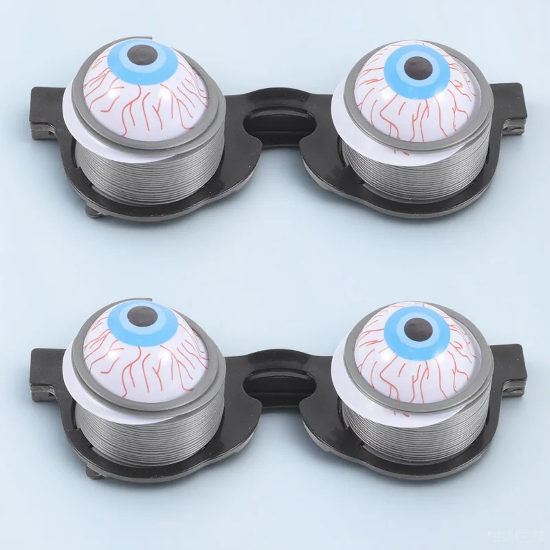 

2Pcs Spring Eyeball Glasses Simulation Eyeballs Prank Props Scary Eyewear Party Decorations Environmentally Friendly