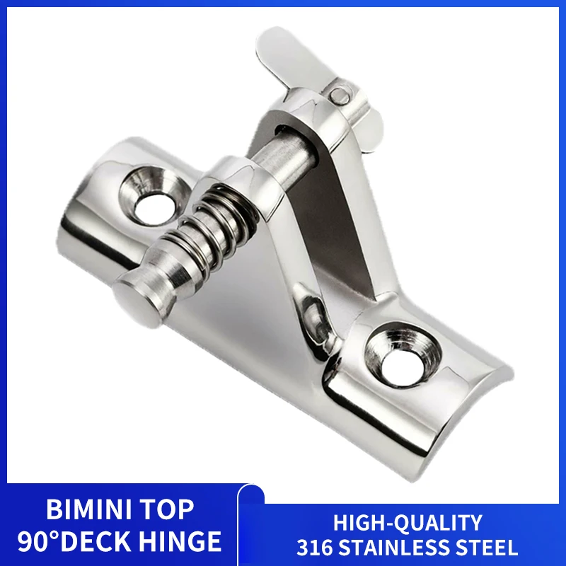 Alastin 90° Boat Bimini Top Deck Hinge with quick release pin 316 Stainless Steel yacht accessories Marine Hardware