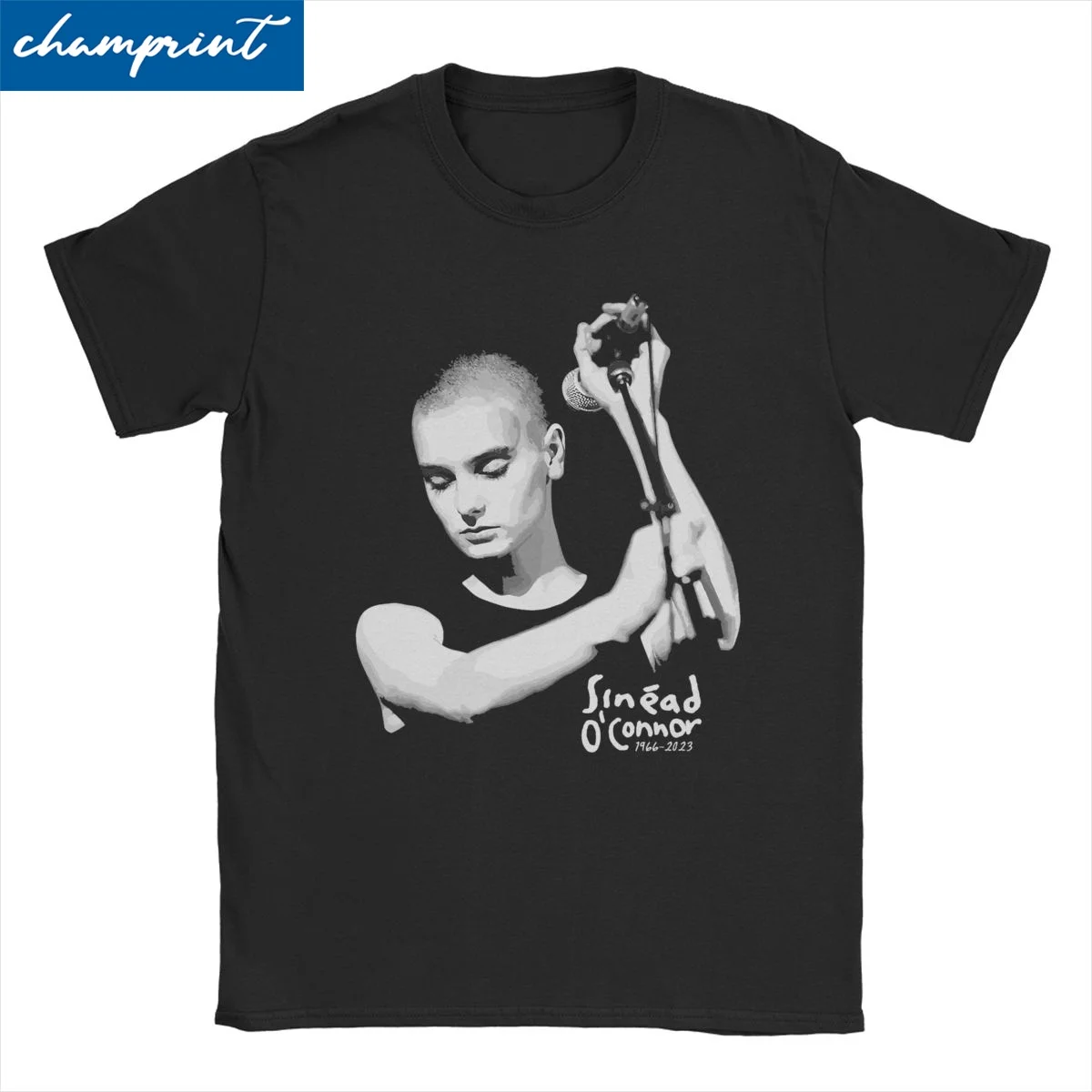 Singer 90s Music Vintage for Men Women T Shirts Sinead Oconnor Vintage Tee Shirt O Neck T-Shirt Cotton Gift Idea Clothes