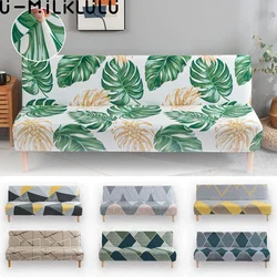 Tropical Plants Couch Covers for Sofas Banana Leaves Sofa Bed Cover Without Armrest for Living Room Stretvh Folding Seat Covers