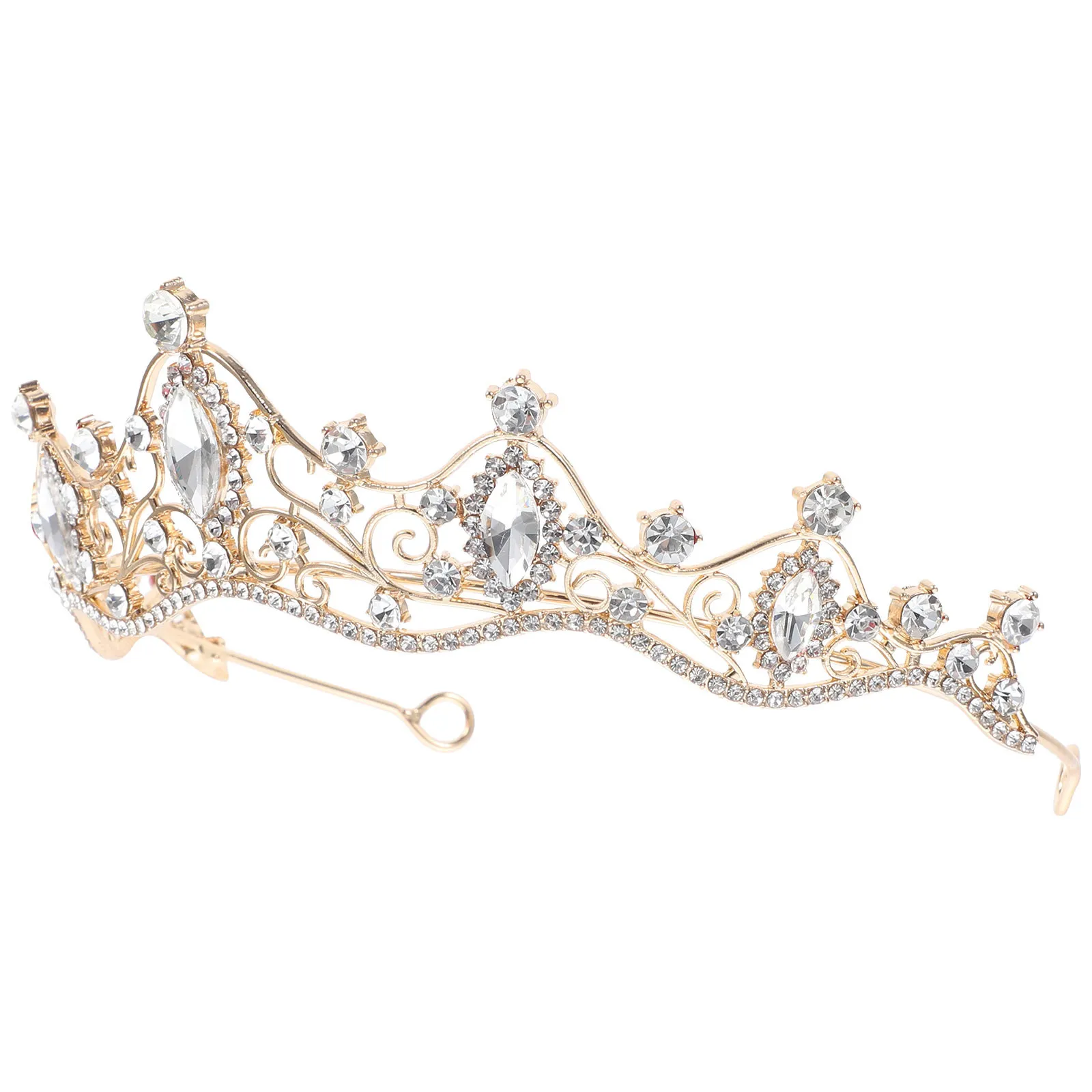 Exquisite Baroque Diamond Tiara Bridal Headband Wedding Headdress for Women Lightweight Premium Alloy Rhinestone Hair Decor