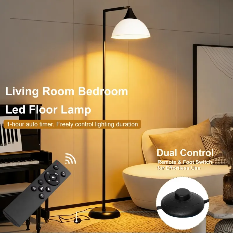 Modern Nordic round lampshade floor lamp with base lampshade - suitable for living room hotel designer Nordic floor lamp