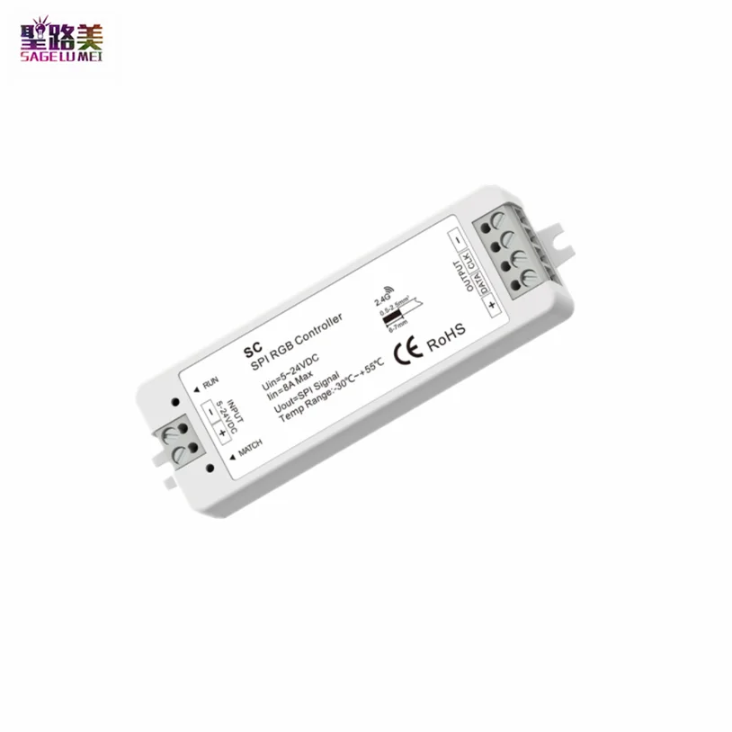 

2.4G RF DC5V-24V DC12V SC SPI RGB Controller For TTL IC ws2811 ws2812 ws2801 tm1812 ucs1903 Digital LED Strip Light Tape