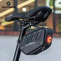 Bolsas de ciclismo ROCKBROS con luces traseras, bolsa de carcasa dura, bolsa de bicicleta, sillín de ciclismo, asiento, cojín, caja de almacenamiento, caja de carcasa dura
