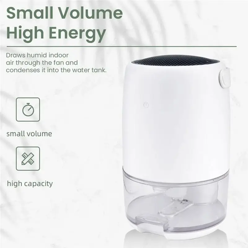 A67M-1 Piece Dehumidifier Moisture Absorbers Air Dryer White ABS Quiet Air Dehumidifier For Home Bathroom EU Plug