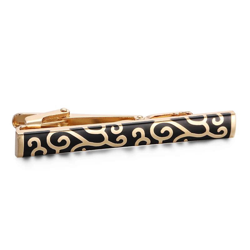 Classic men's tie clip with golden auspicious cloud design collar support jewelry gift