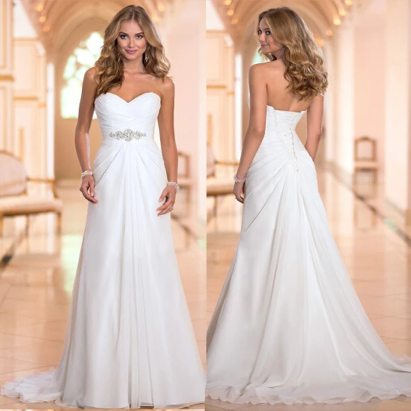 Eleganti abiti da sposa bianchi senza spalline Sexy francesi per la sposa elegante abito da sera lungo da ballo Sexy da donna abiti formali