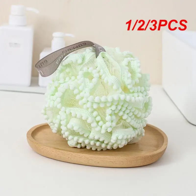 1/2/3PCS Rub Back Ball Not Loose Pe Bath Ball Cleaning Tools Bath Flower Large White/ /green/ Purple Soft General