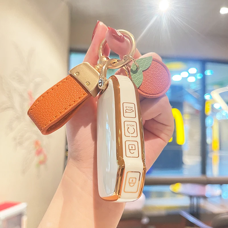 For Kia Sportage 2023 Cerato 2020 K5 K8 Kia Ray Sorento Soul Telluride 2022 4 Buttons Soft TPU Car Remote Key Case Cover Shell