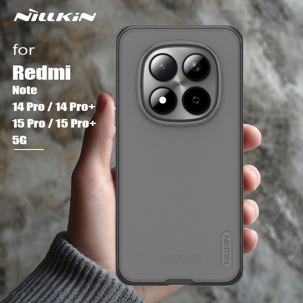 Etui Nillkin do Xiaomi Redmi Note 14 15 Pro Plus 5G, miękkie TPU, Super Frosted Shield Pro, twarda obudowa PC, ochrona telefonu — zdjęcie produktu 2