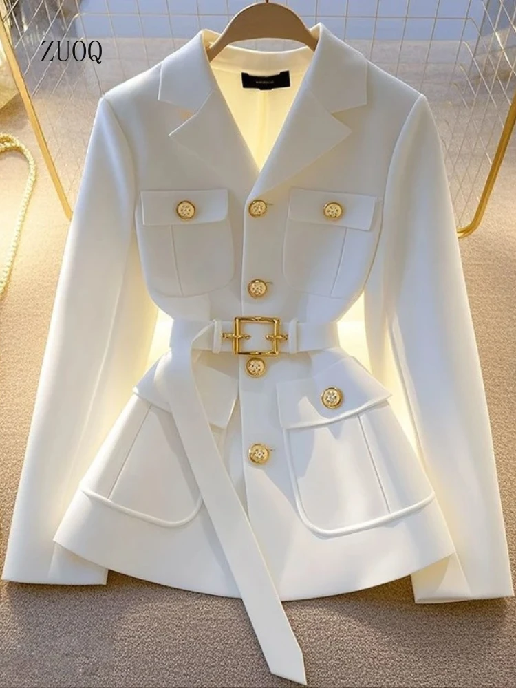 

New Long Sleeve Blazer Women Single Breasted Elegant Office Ladies Suit Jacket Casual Outerwear Coat Woman