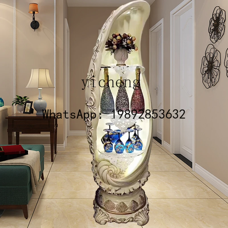 wine cabinet European style living room art corner decorative cabinet dining room corner cello wine cabinet