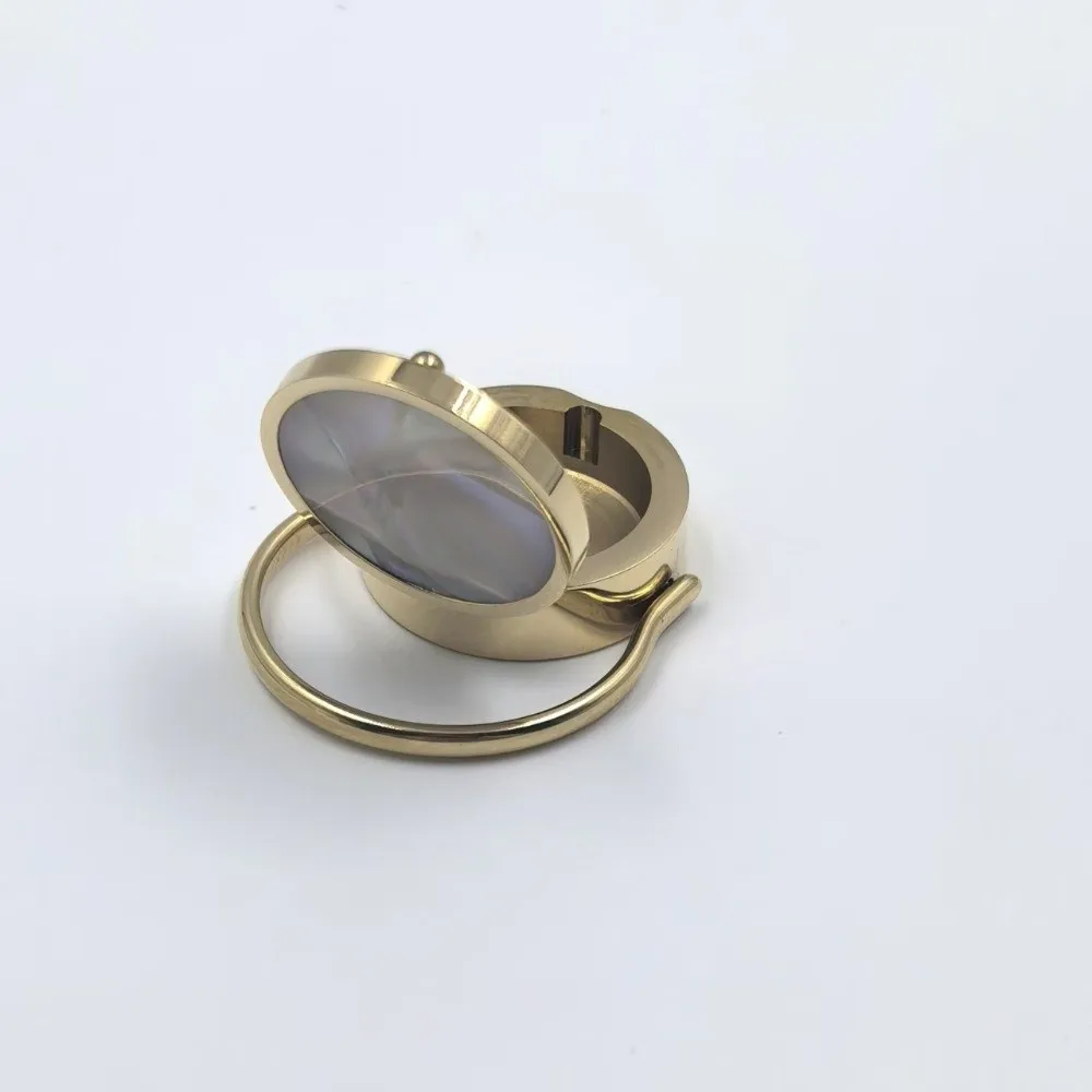 Portable Stainless Steel Lipstick Ring Storage Design Hoop Design Lip Balm Ring Multi Functional Ring Daily Carry