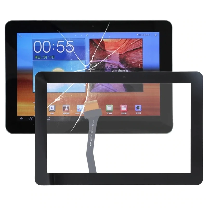 Front Glass Lens Panel Compatible For Samsung Galaxy Tab 10.1 inch P7500 P7510 P7503 Touch Screen Digitizer Adheisve Replacement