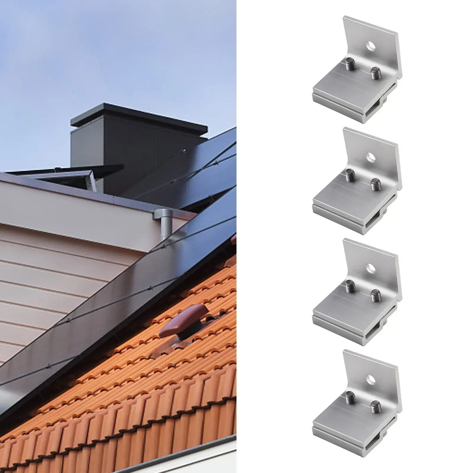 Abrazadera de costura de pie para Panel Solar, abrazadera de costura de techo, montaje de abrazadera de costura de hoja para soporte de Clips fotovoltaicos solares Pv, 1 Uds.