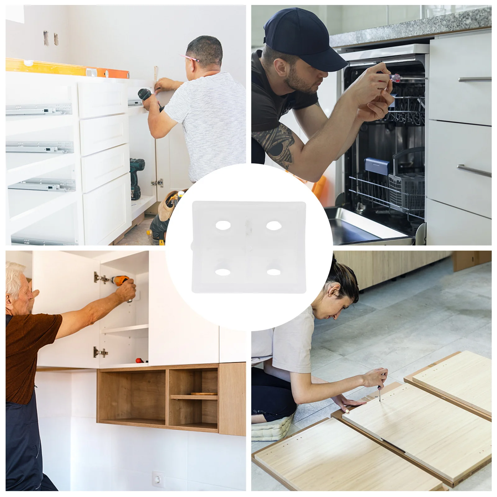 

100Pcs Plastic Corner Braces Durable Transparent Right Angle Shelf Support Bracket Fasteners for Furniture Corner Bracket