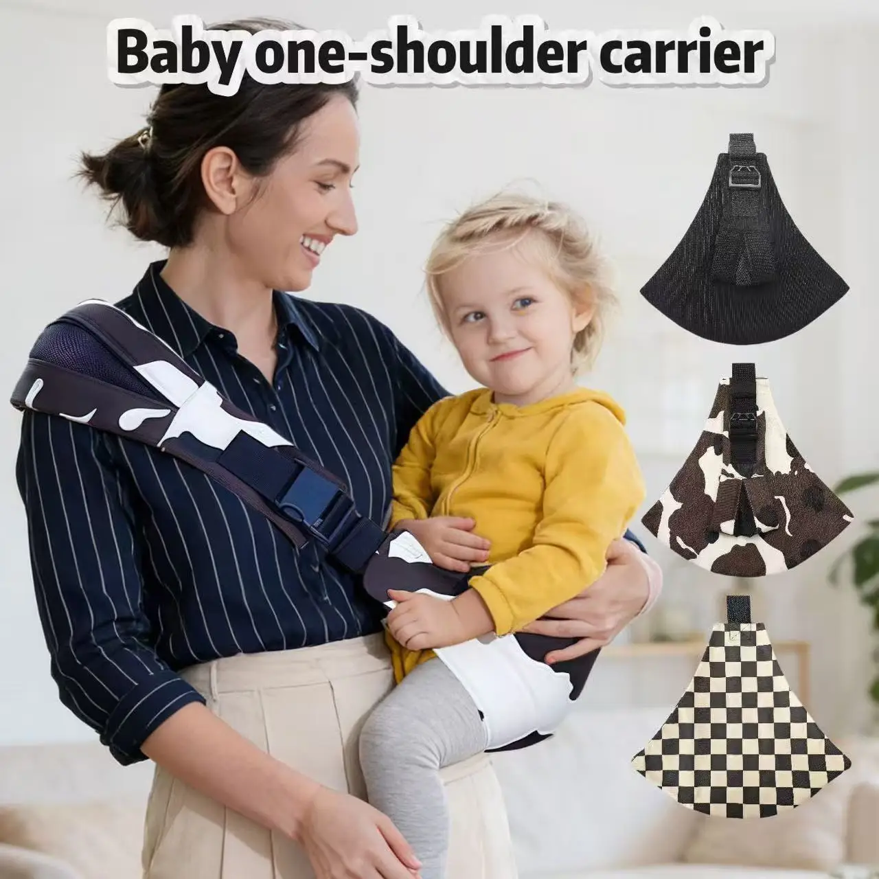 

1-Piece Set, Multi-Patterned Single-Shoulder Cross-Body Baby Carrier, Reduces the Burden on Parents When Taking Care of the Baby, Suitable for Home and Outdoor Use, the Best Gift for Thanksgiving and Christmas