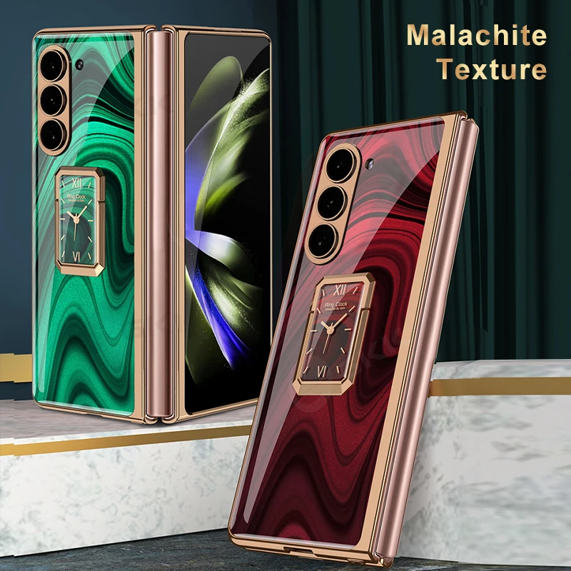 

Painted Tempered Glass Stand Case For Samsung Galaxy Z Fold 2 All-included Plating Screen Glass Cover For Galaxy Z Fold2 Case