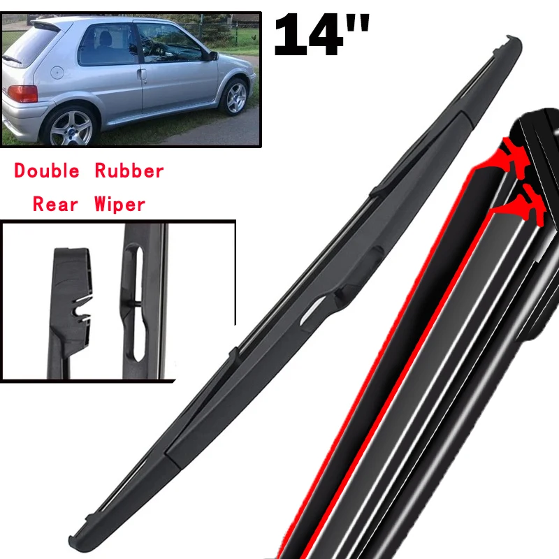 

Car Wiper 14" Rear Wiper Blade For Peugeot 106 1991 - 2003 Windshield Windscreen Clean Tailgate Window Car Rain Brush