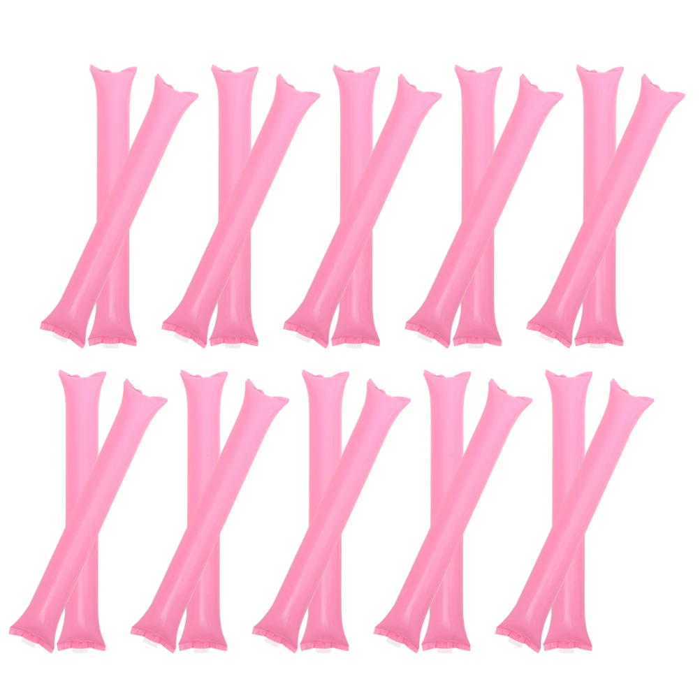 

50pcs Pink Inflatable Cheer Sticks Sports Events Party Safe PE Material Gifts